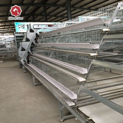 Q235 A / H Frame Chicken Poultry Cage 3-10Floors With Egg Collection